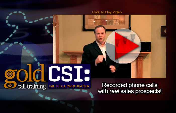 Gold Call CSI: Sales Call Investigation